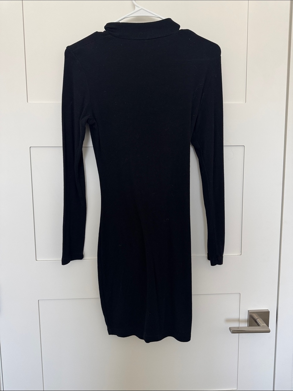 Lulu's Black Long-Sleeve Turtleneck Dress
